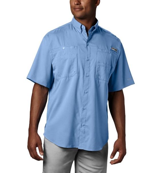 Columbia PFG Tamiami II Fishing Shirts Blue For Men's NZ35418 New Zealand